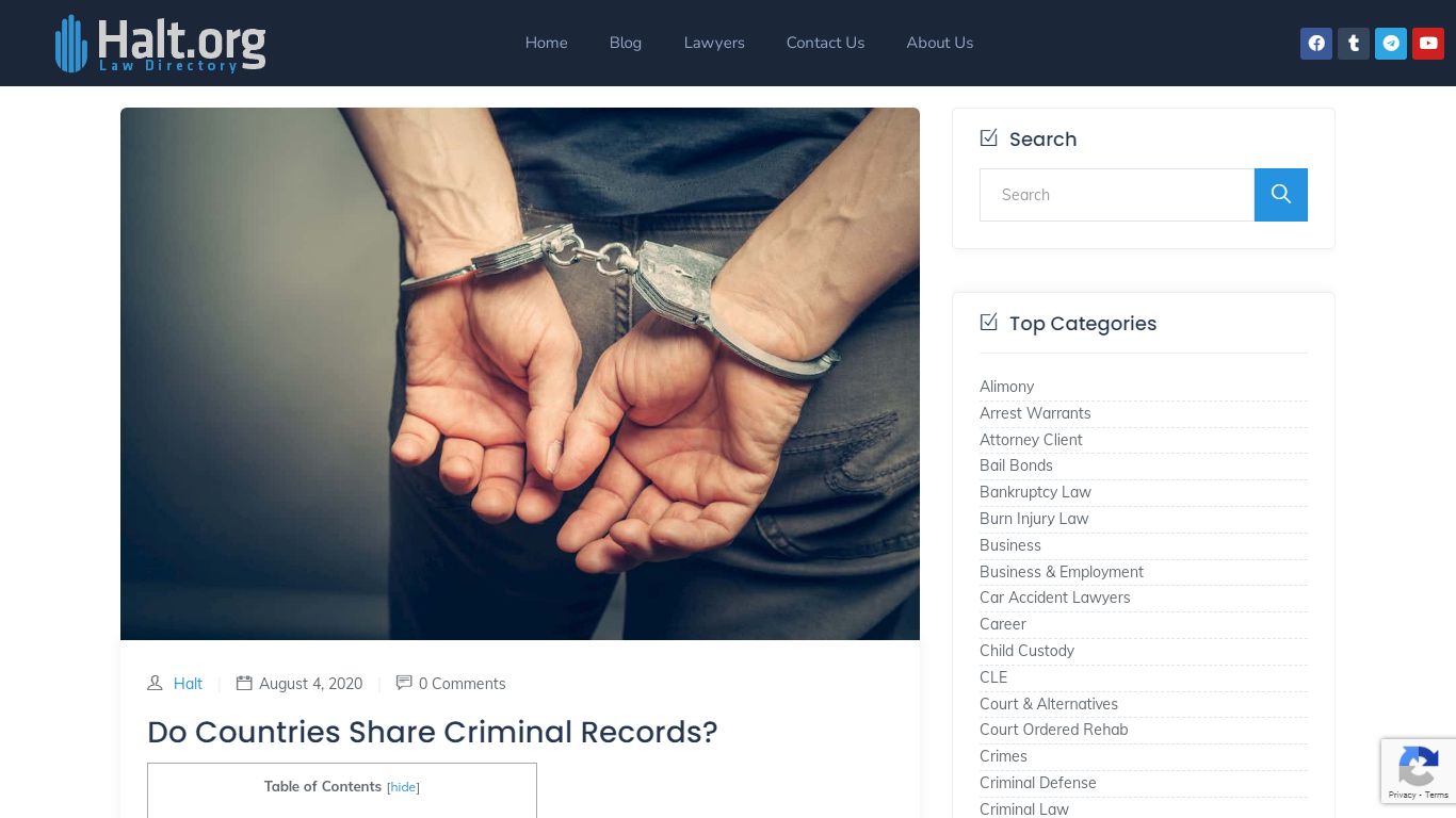 Do Countries Share Criminal Records? - Halt.org